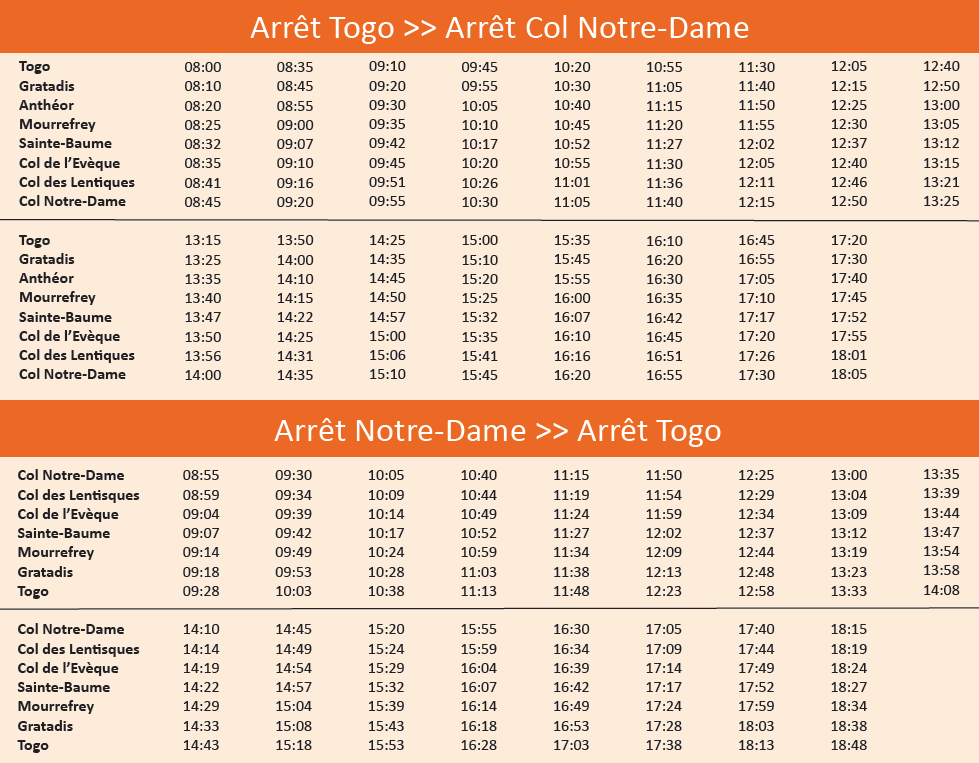 horaires 